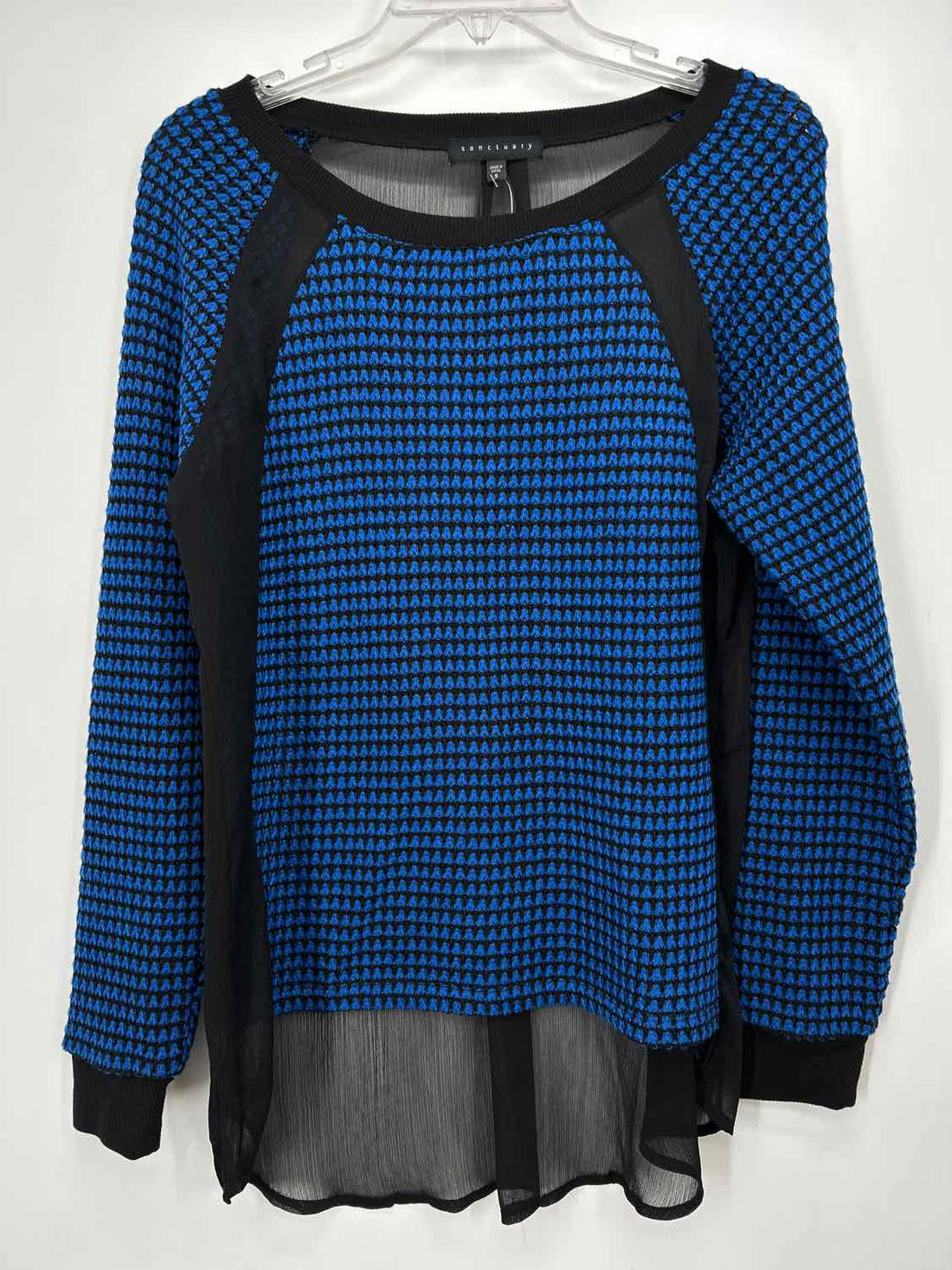 Sanctuary Size S Black & Blue Sweater