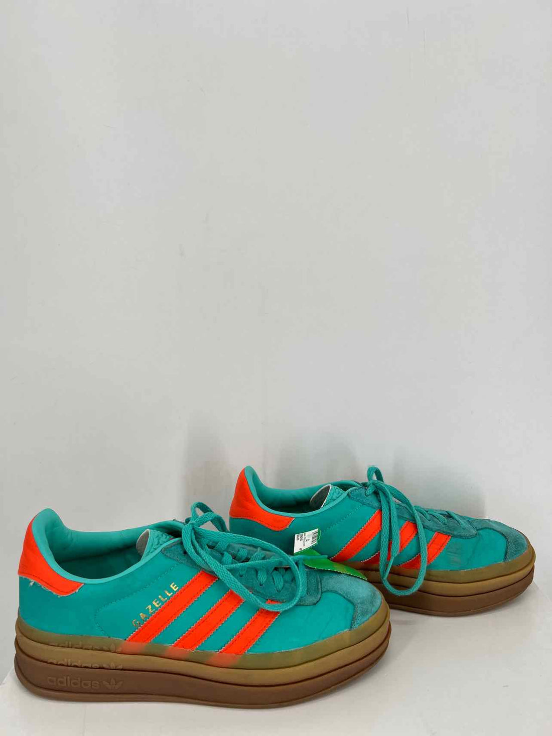 Adidas Women Size 7.5 Teal & Orange Sneakers
