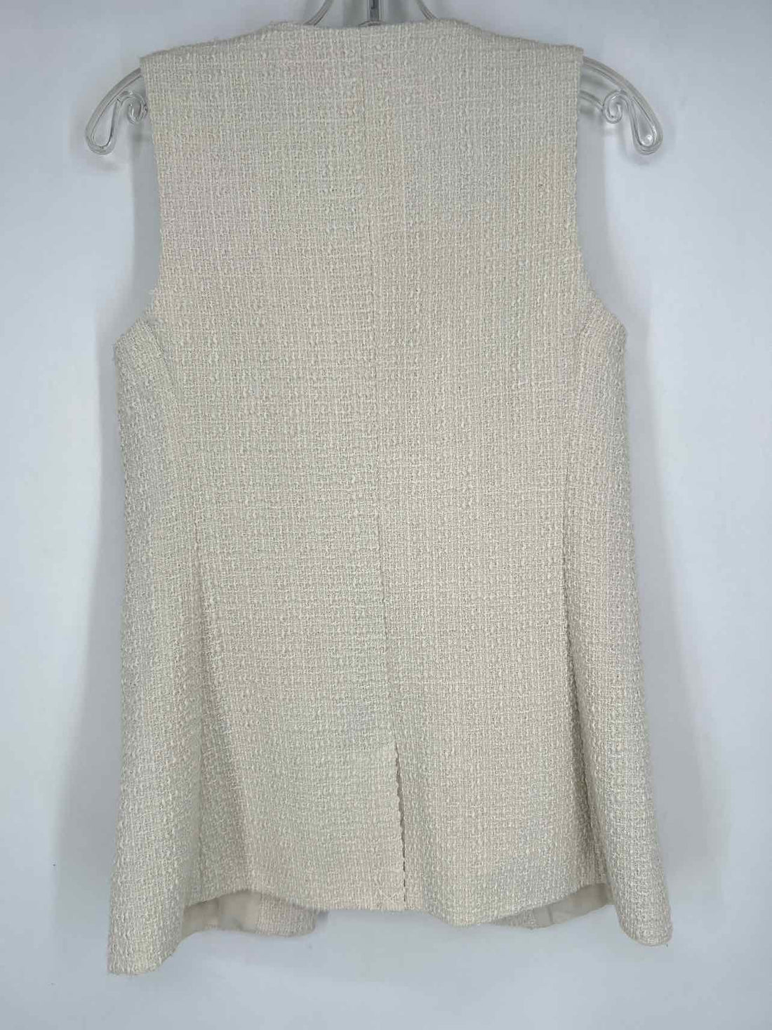 Marled Size S Ivory Tweed Vest