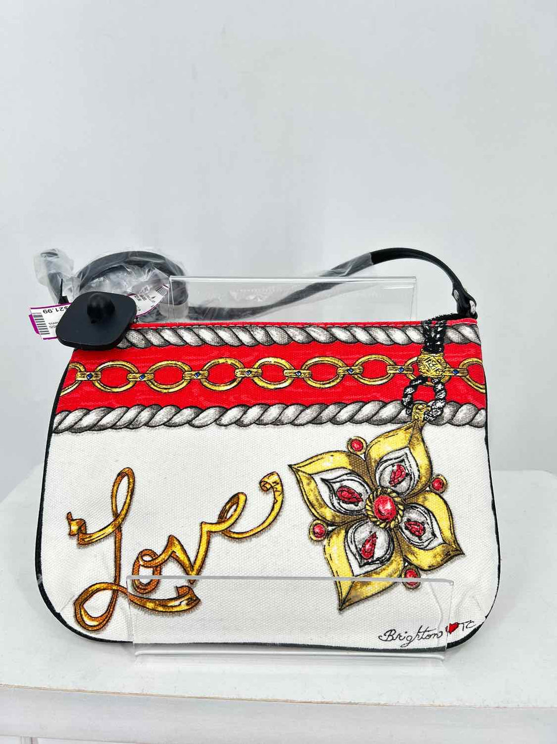 Brighton Beige Print Canvas Crossbody