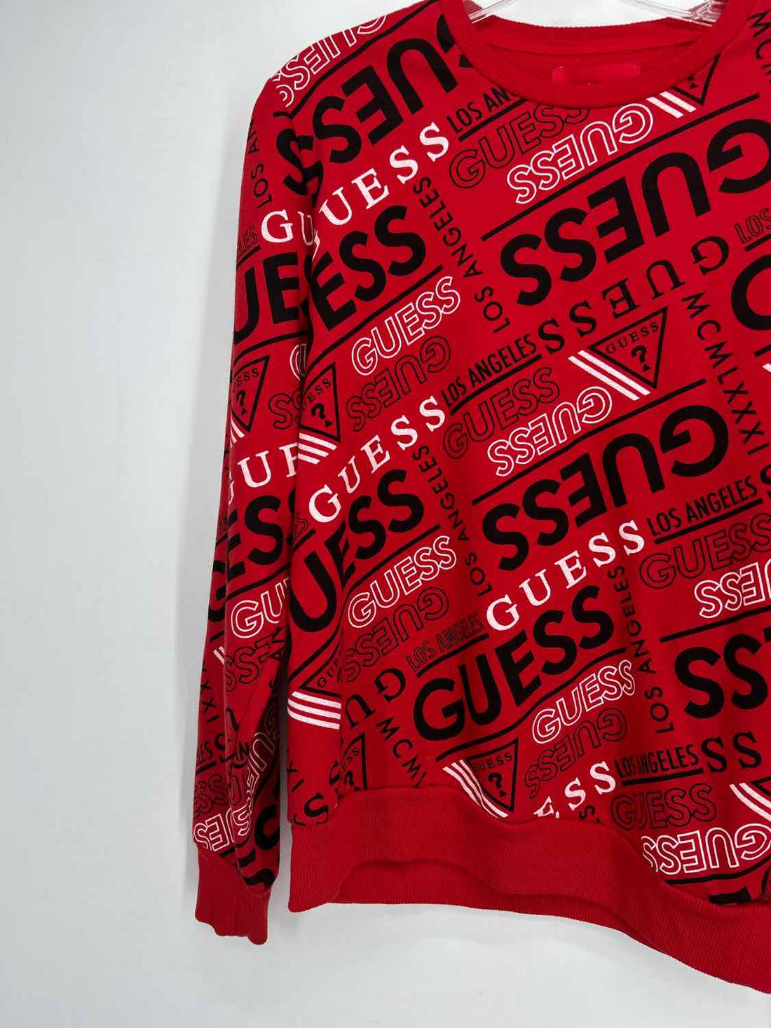 Guess Size M Red Print Sweatshirt