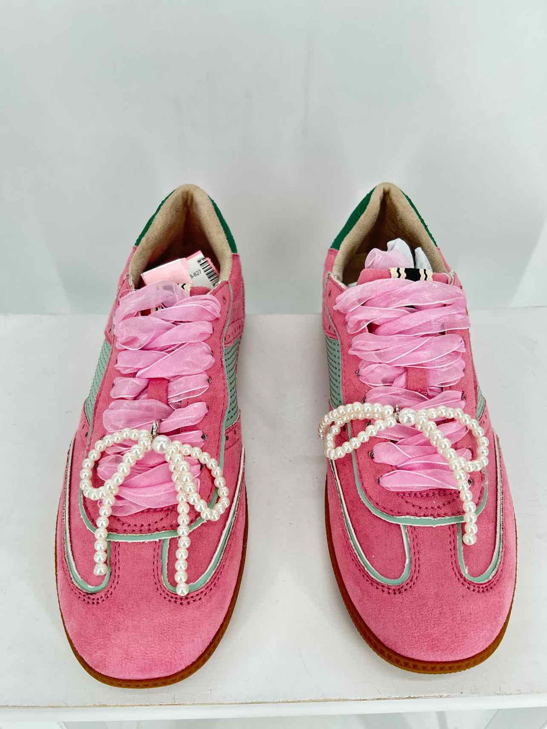 Shu Shop Women Size 6.5 Pink & Green New Boutique Shoes
