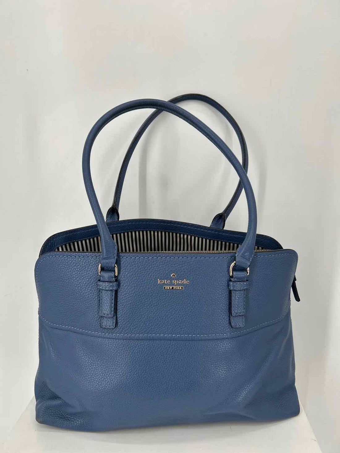 Kate Spade Blue Pebbled Leather Tote