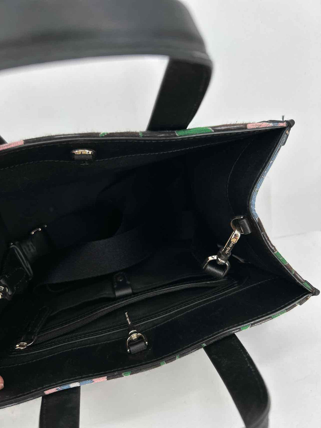 Kate Spade Black Floral Canvas Crossbody