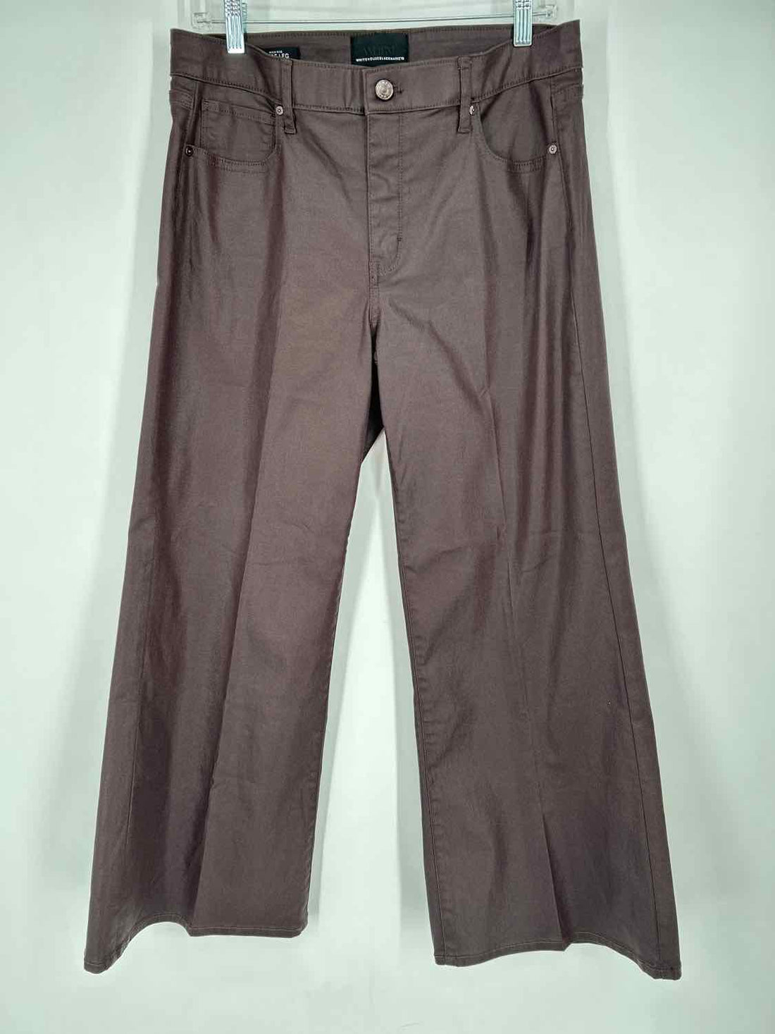 White House Black Market Size 10S Dark Brown Coated Denim Jeans