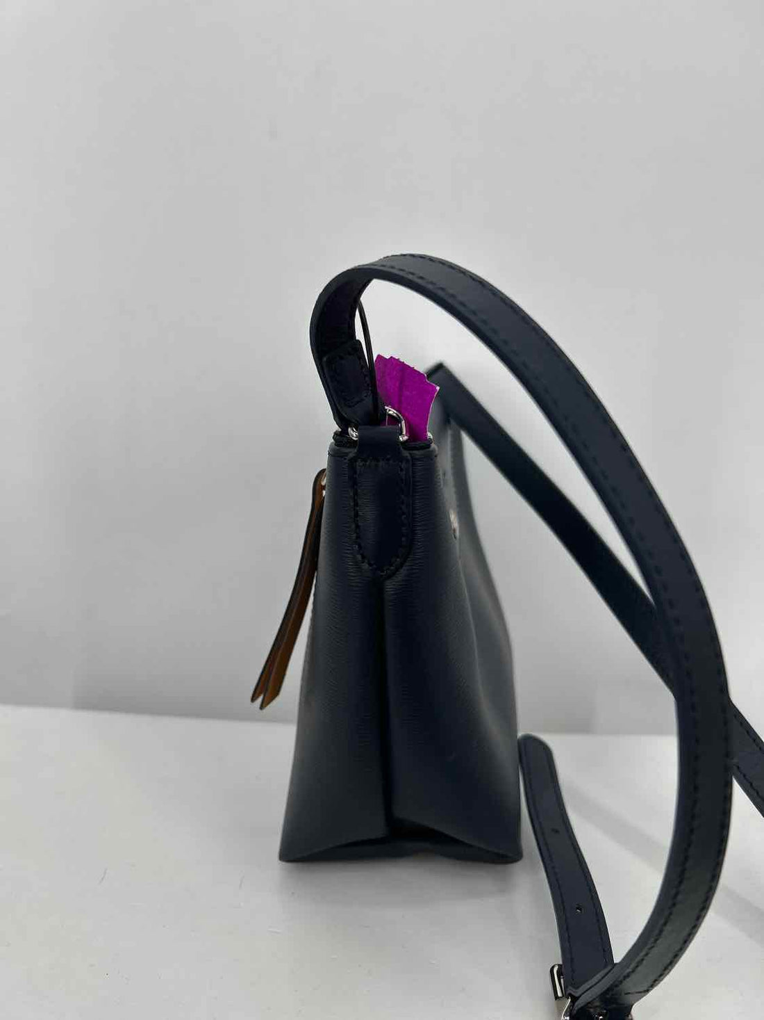 LongChamp Navy Coated Canvas Crossbody