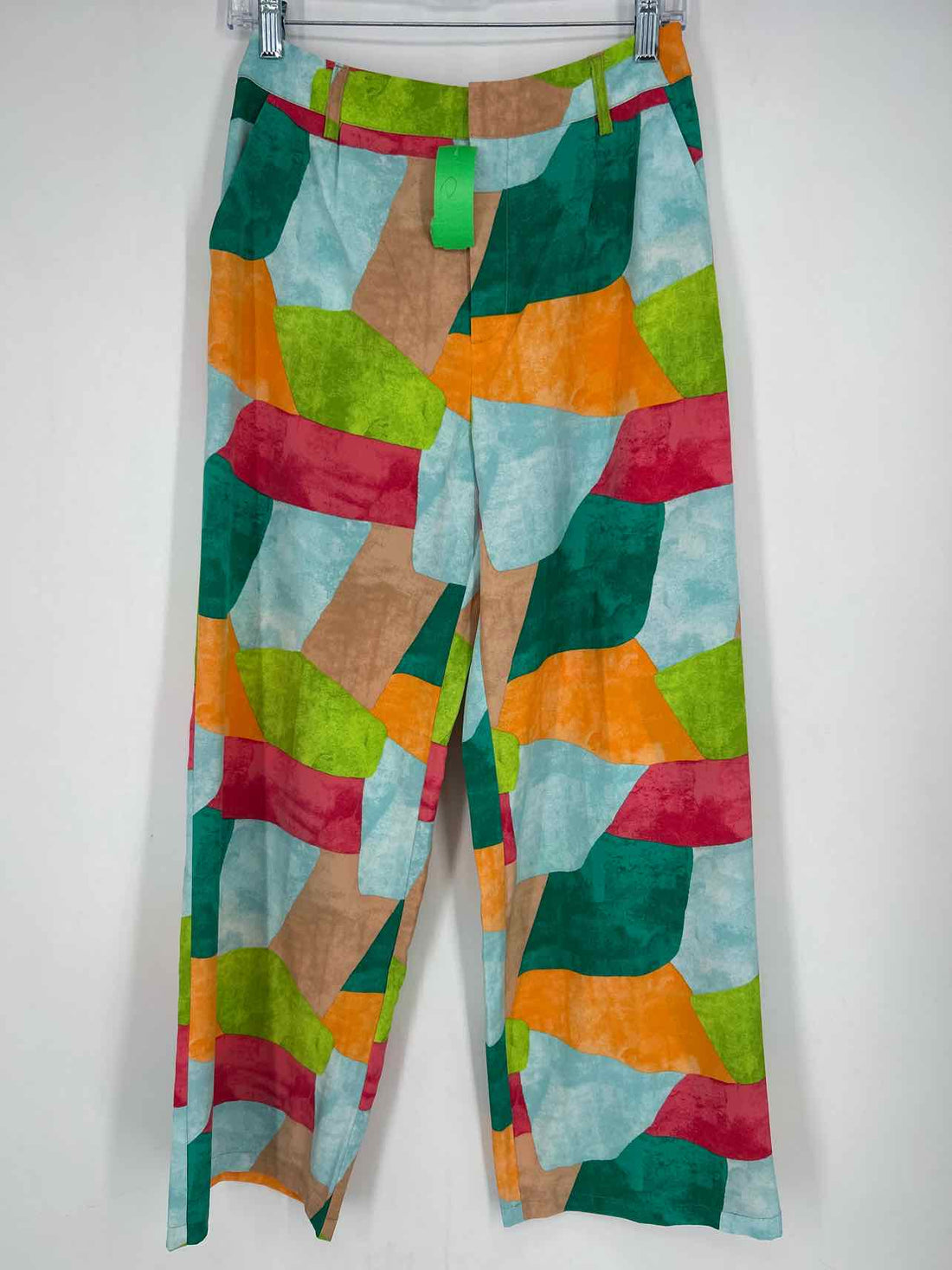 Versona Size 4 Light Blue Green & Orange Pants