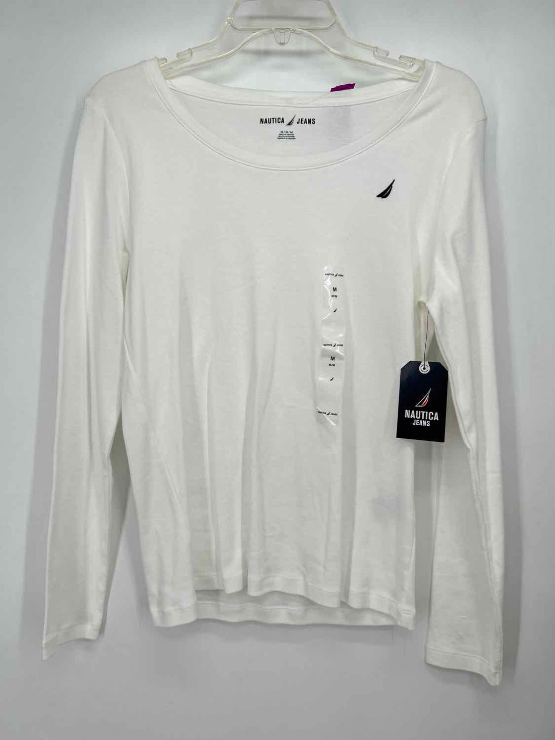 Nautica Size M White NWT Long Sleeve