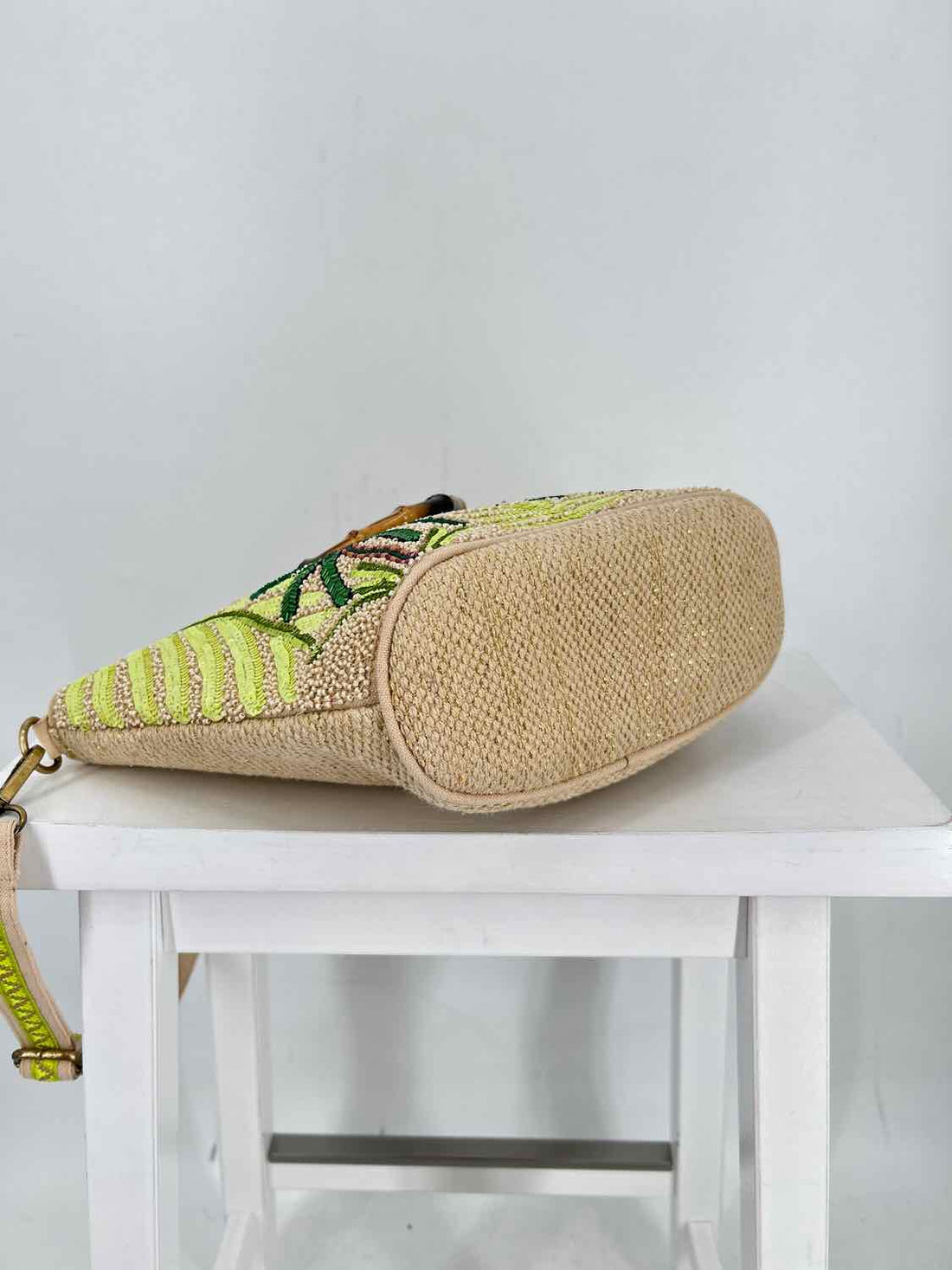 America & Beyond Palm Leaves Beaded Satchel