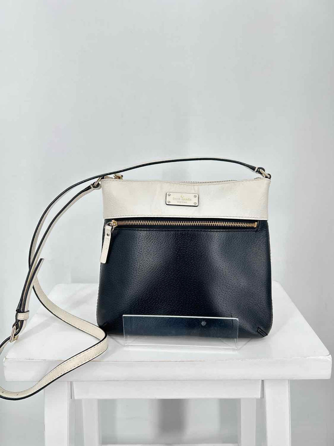 Kate Spade Black & cement Leather Crossbody