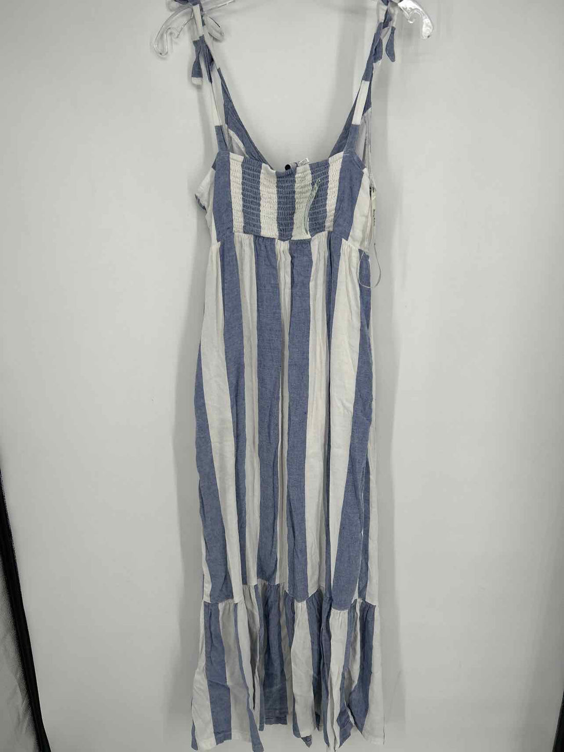 Tommy Bahama Size L White & Blue Striped Maxi