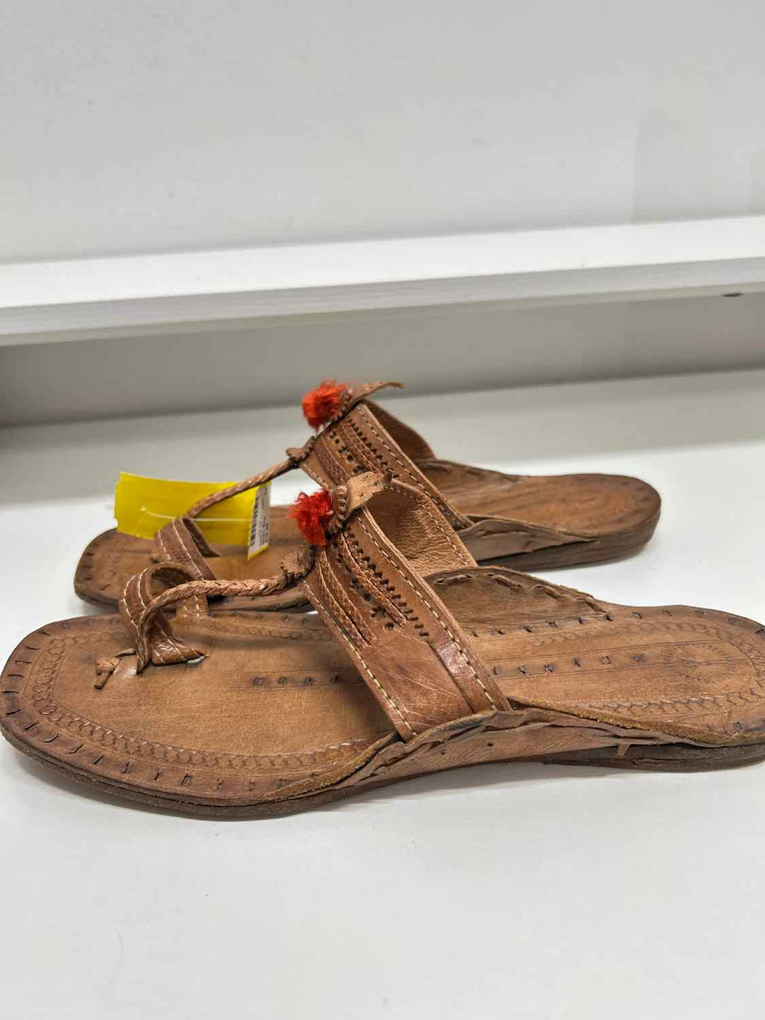 Kolhapuri Chappal Women Size 7 Brown Handmade Sandals