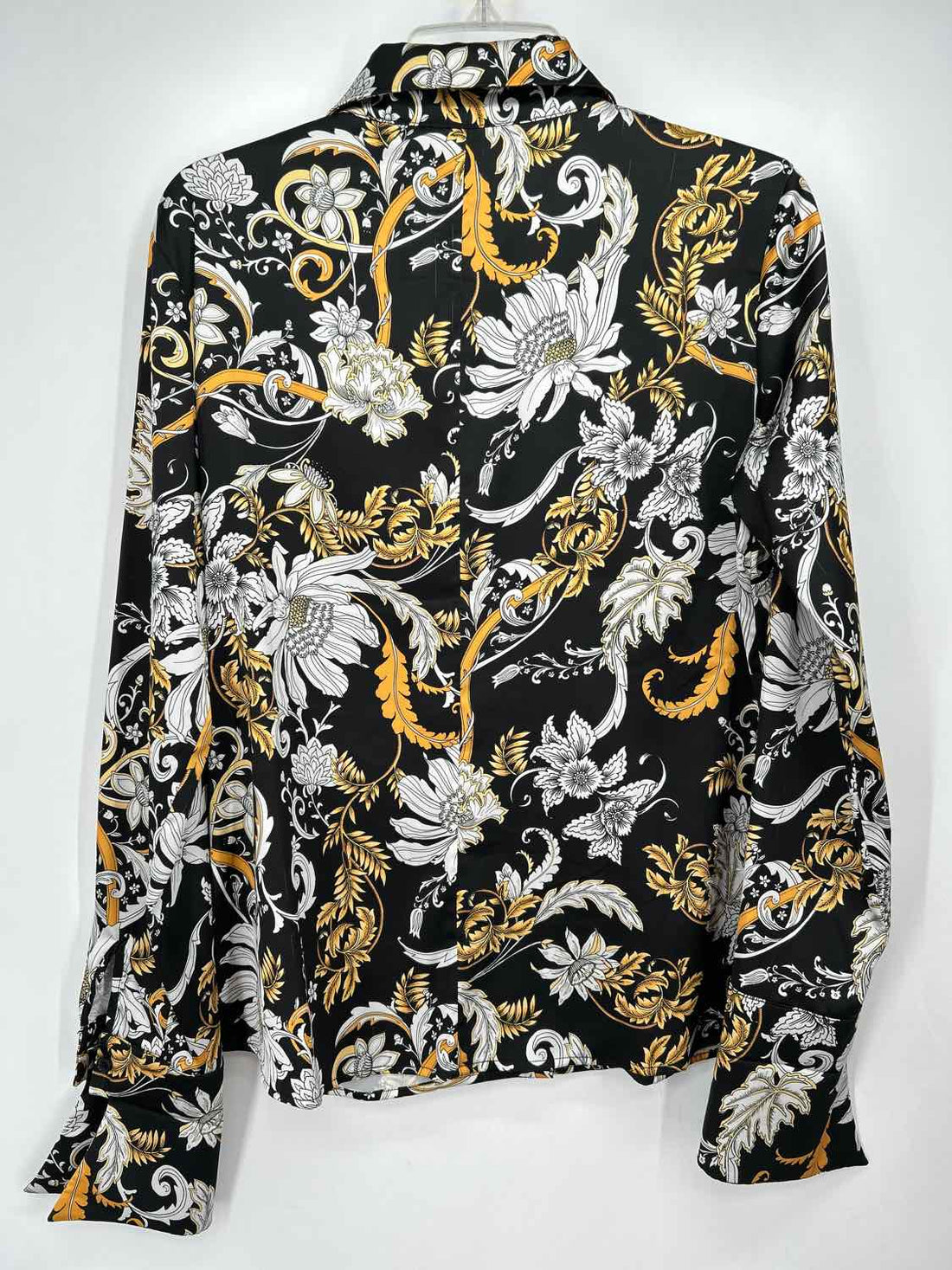 Boston Proper Size 8 Black & White Print Long Sleeve