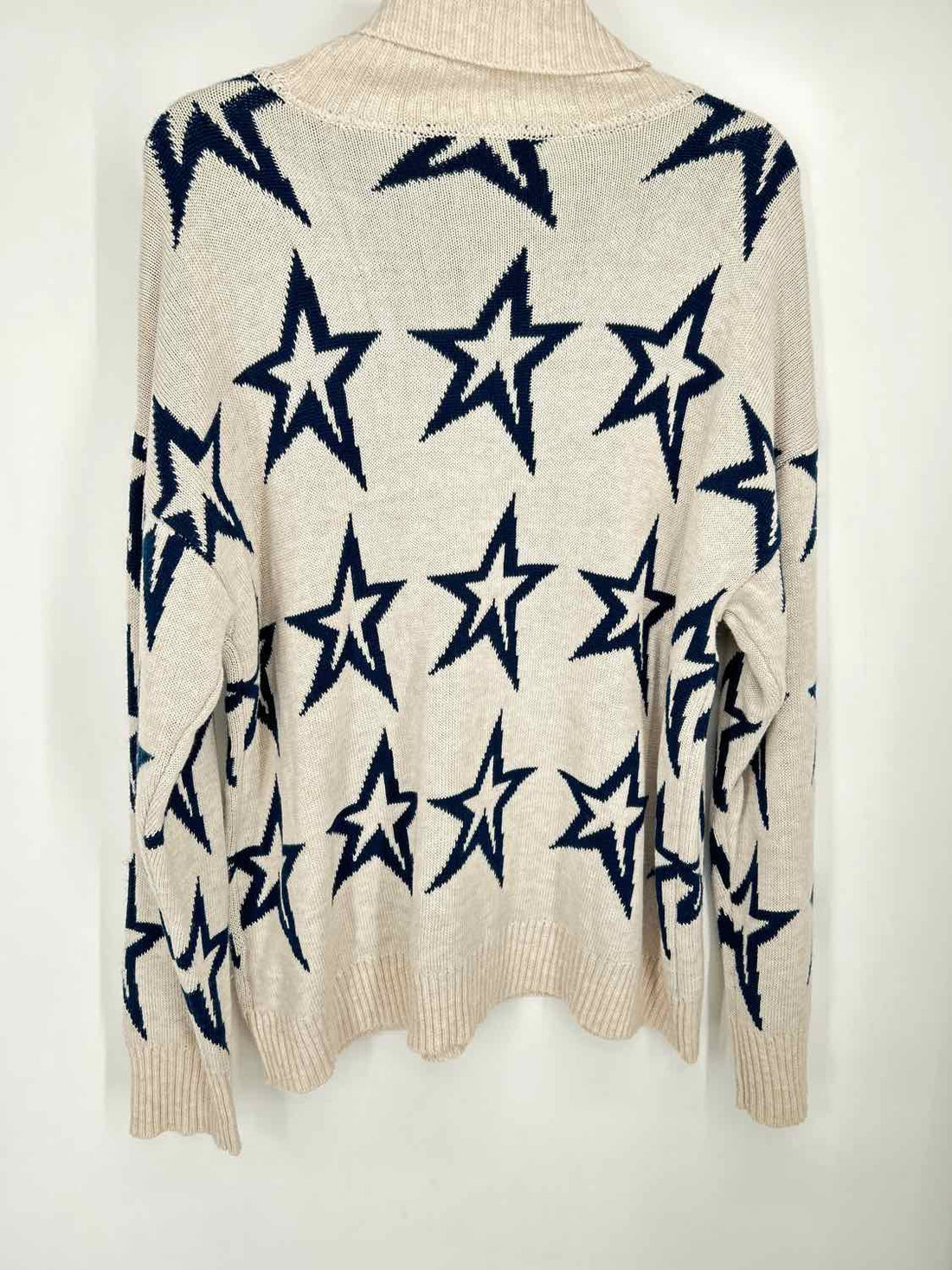 Antonio Melani Size L Beige & Navy Print NWT Sweater