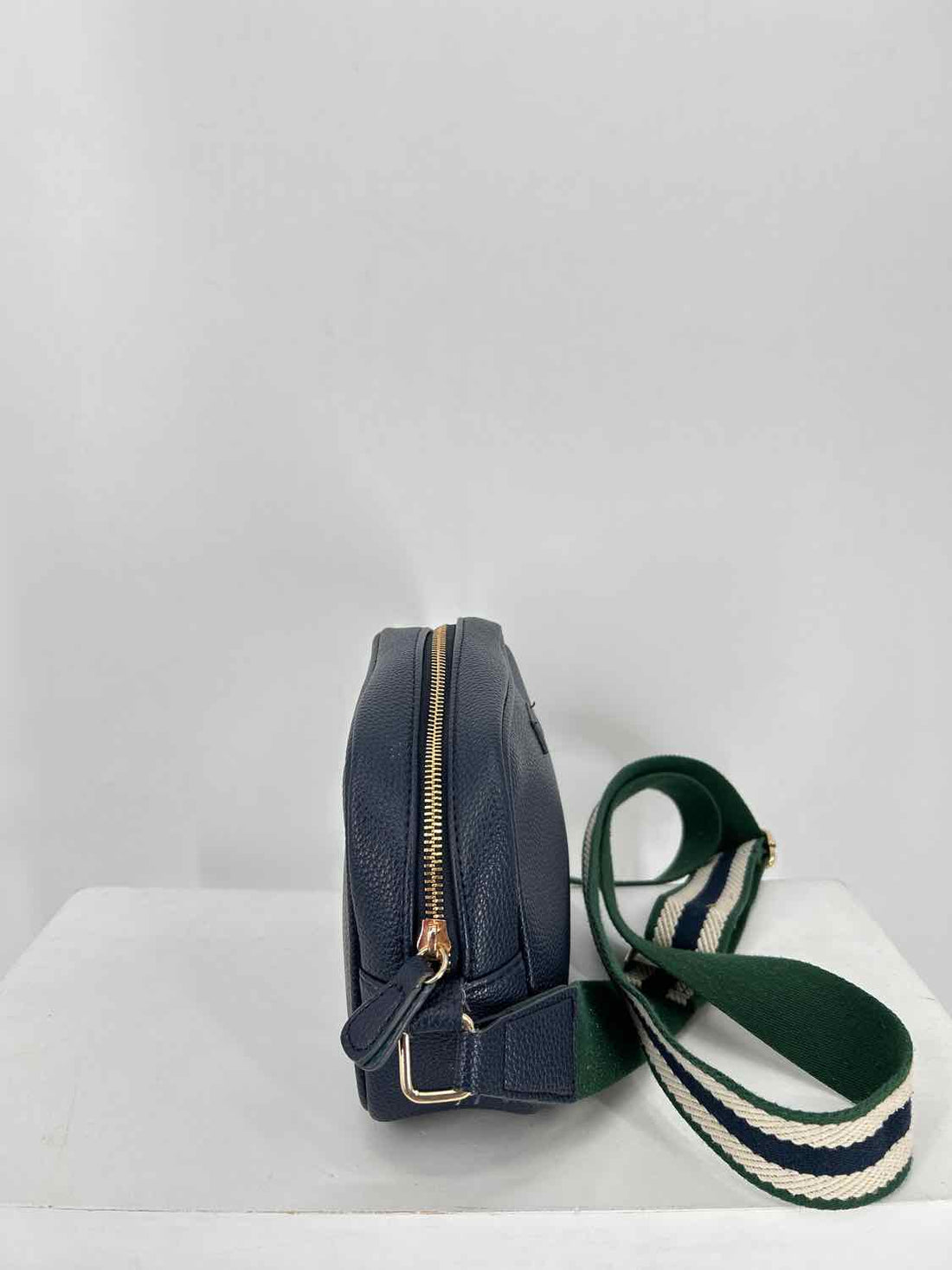 Joules Navy & Green Faux Leather Pre Owned Crossbody