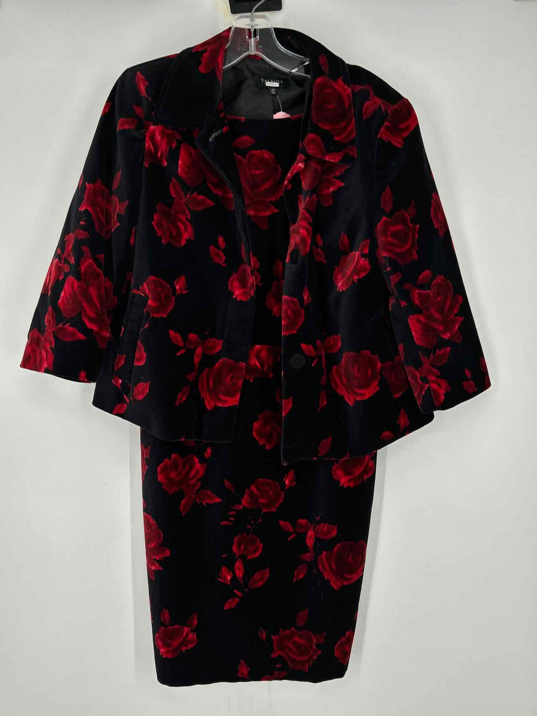 Talbots Size 12P Black & Red Floral Multi-Piece Set