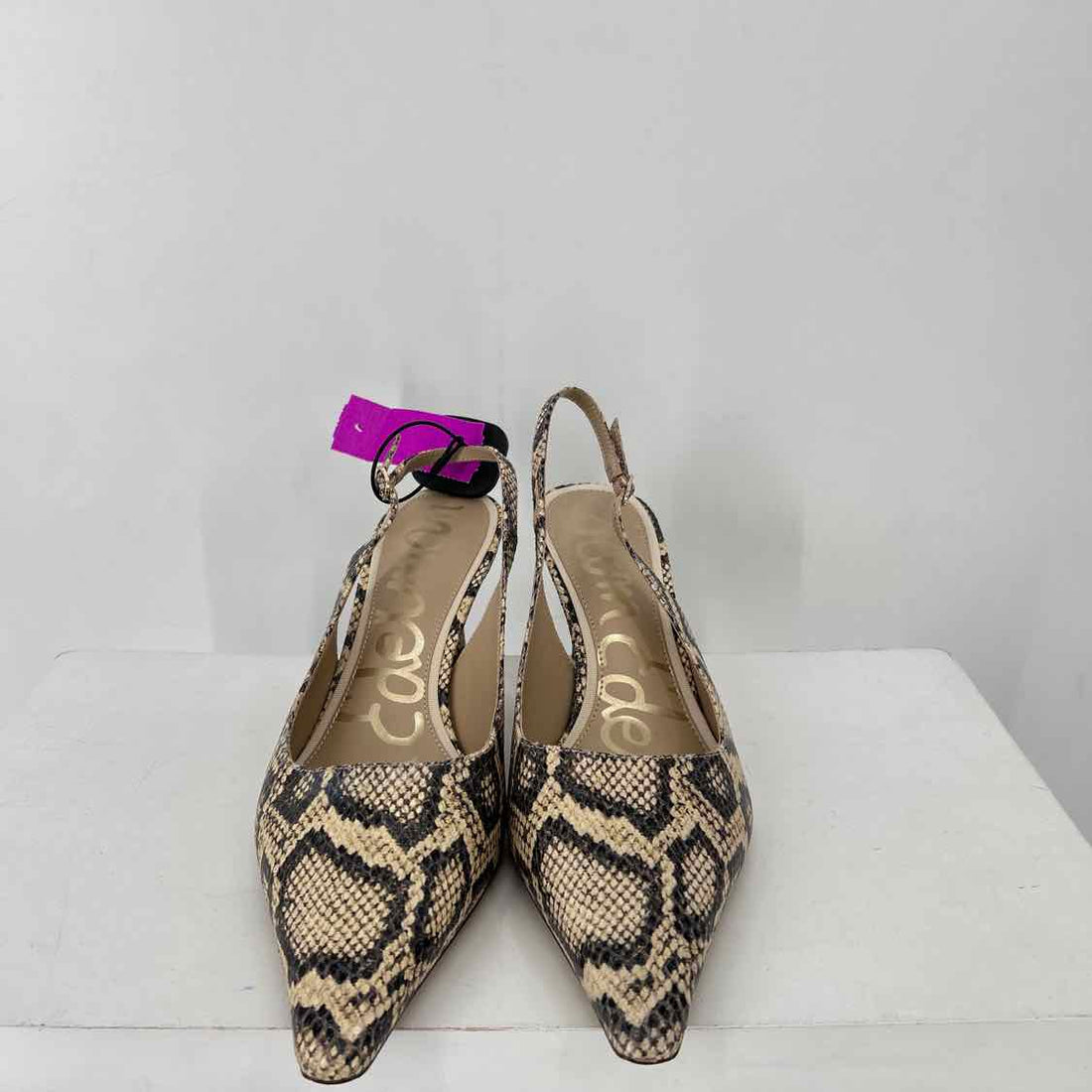 Sam Edelman Women Size 10 Snakeskin New Genuine Leather Sling Back