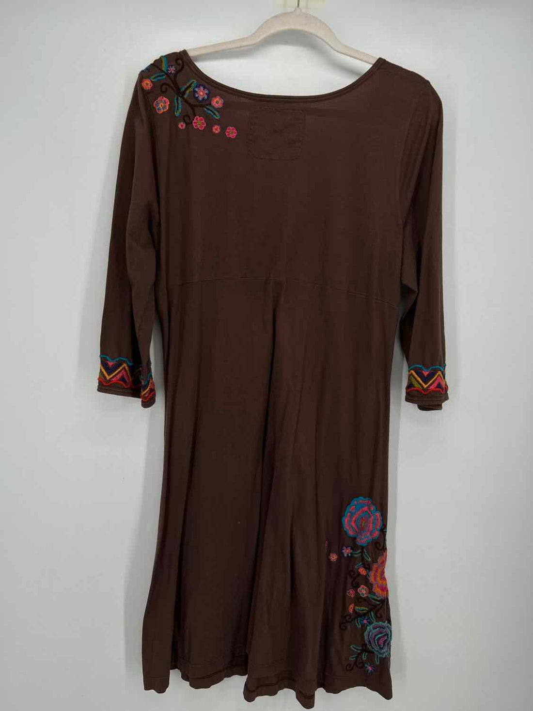 Johnny Was Size L Brown w Embroidery Dress
