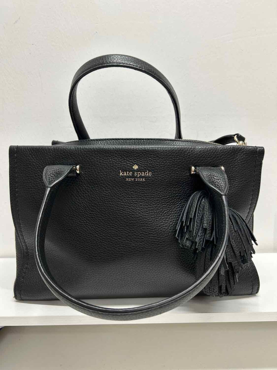 Kate Spade Black Pebbled Leather Pre Owned Satchel