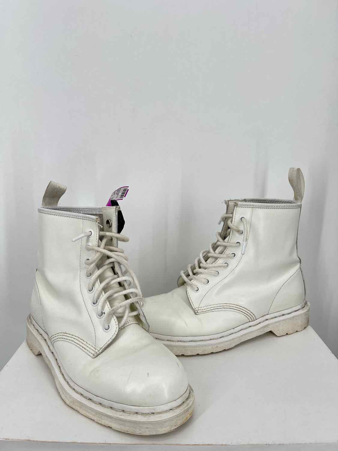 Dr. Martens Women Size 9 White As Is Combat Boot