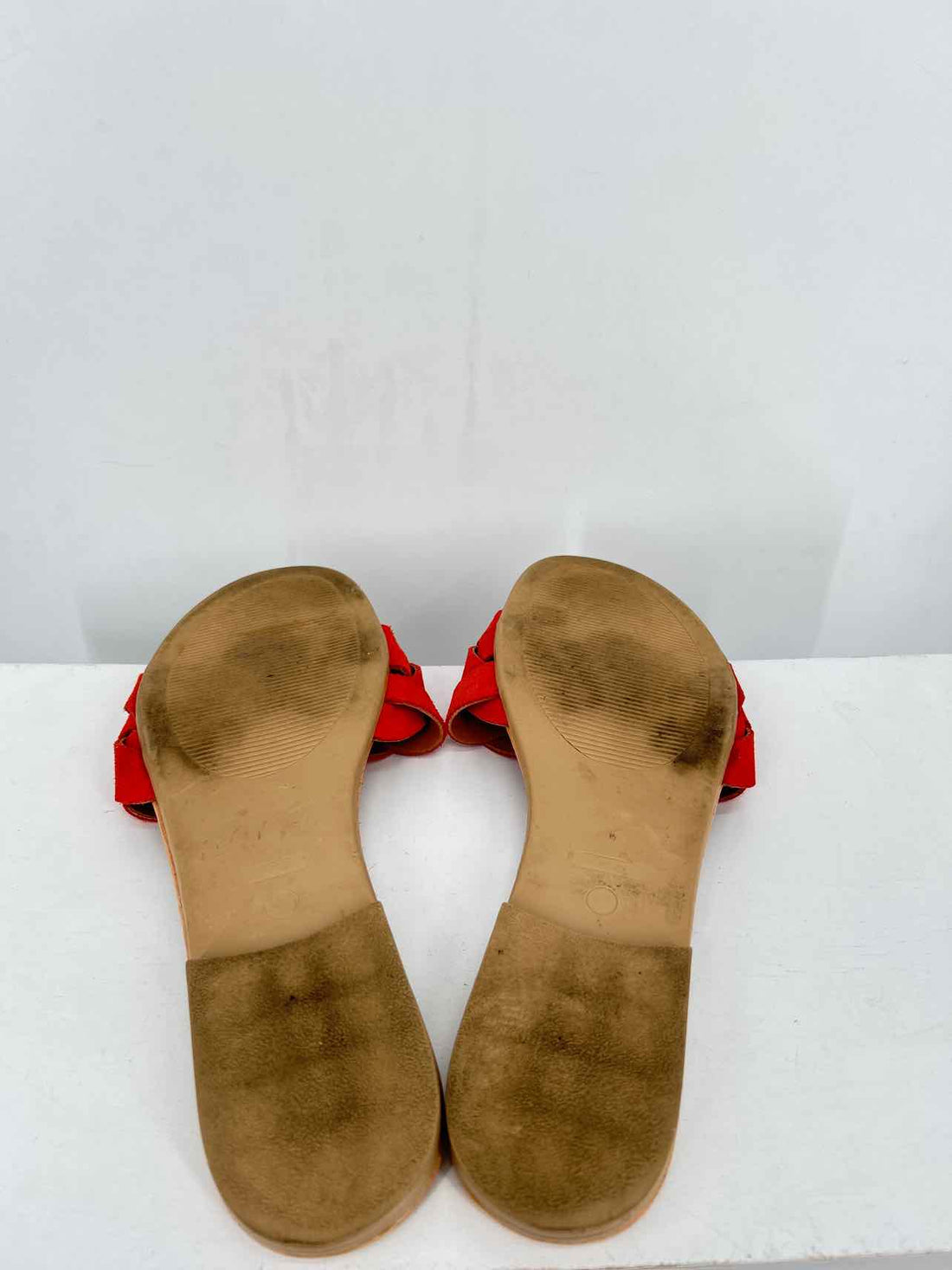 Mila Paoli Women Size 8 Orange Slides