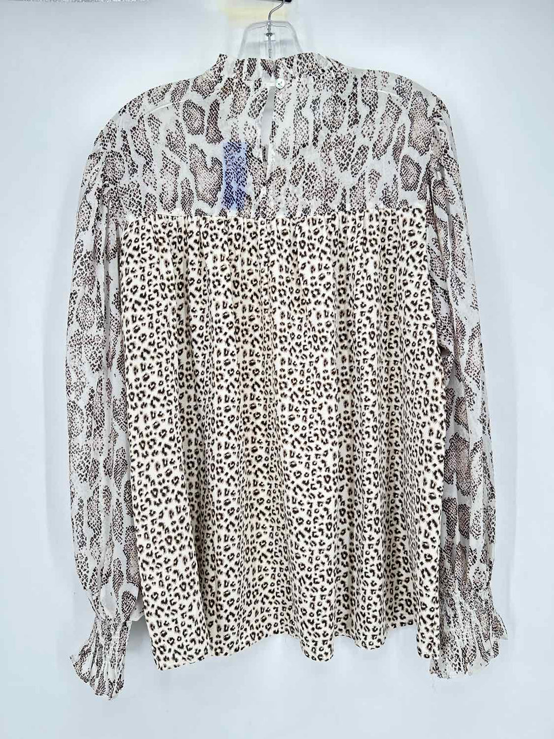 Jodifl Size L Cream Leopard Long Sleeve