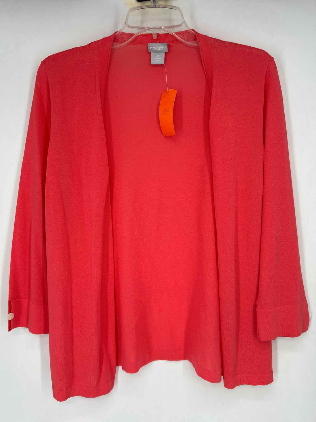 Chicos Size 0 (s) coral pink Cardigan