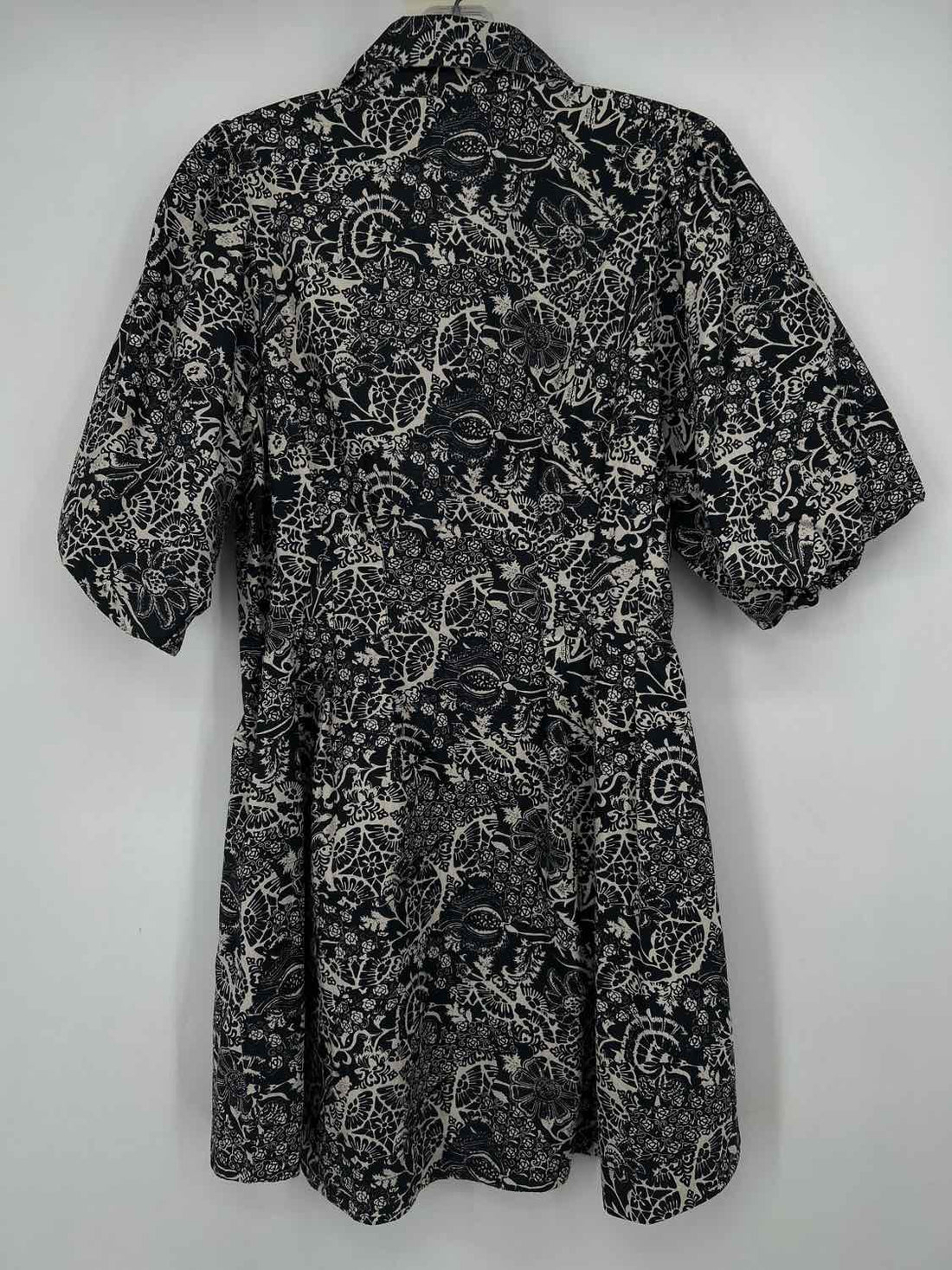 Caroline Constas Size M Black & White Print Short Sleeve Dress