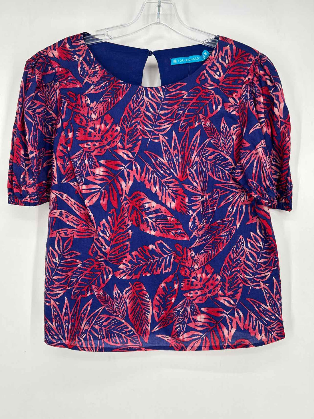 Tori Richard Size M Navy & Red Print NWT Short Sleeve