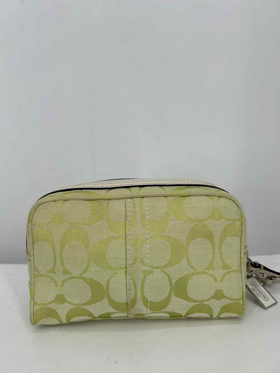 Coach Green Canvas Pre Owned Pouch