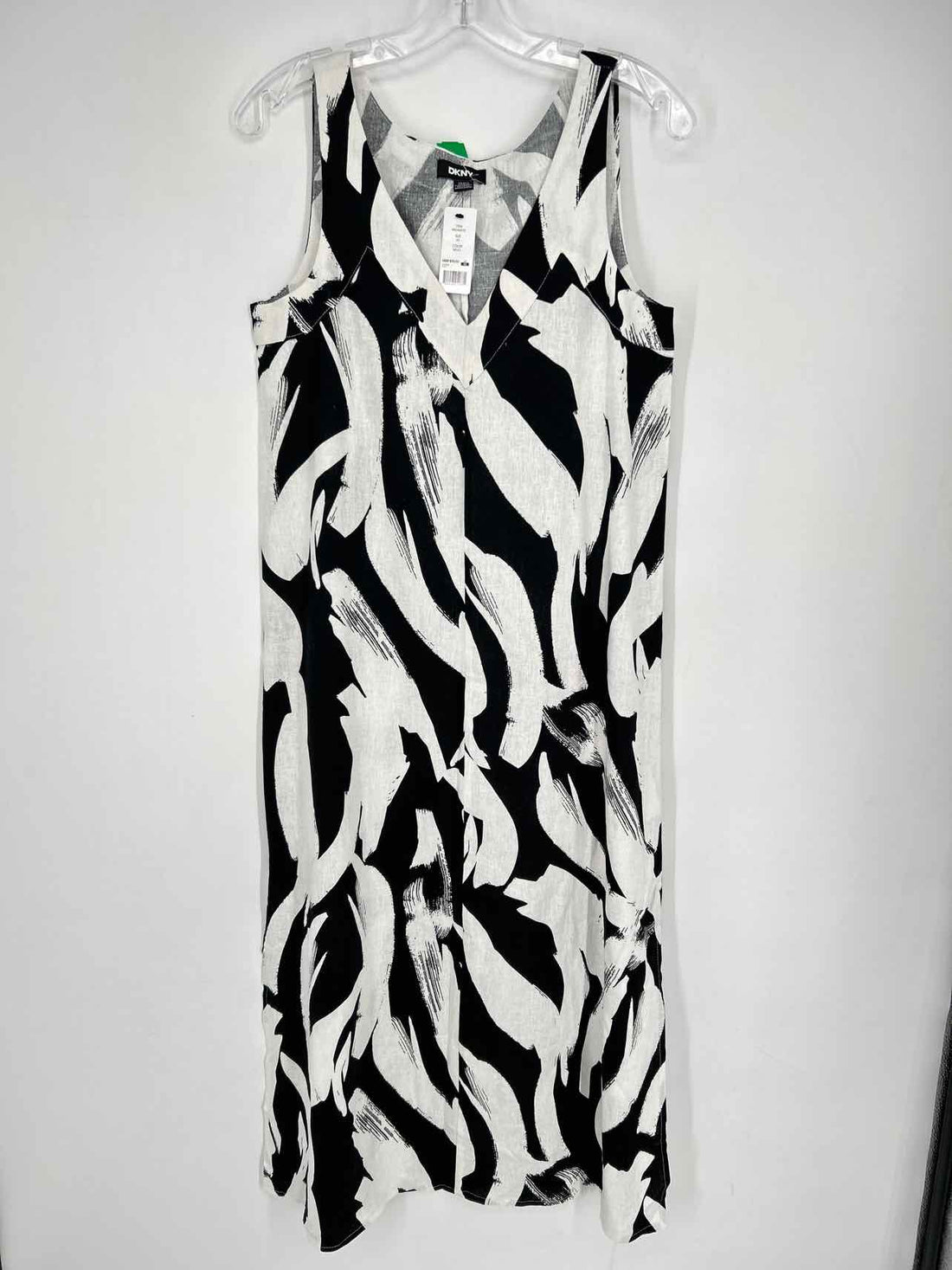 DKNY Size XS White & Black Print NWT Dress