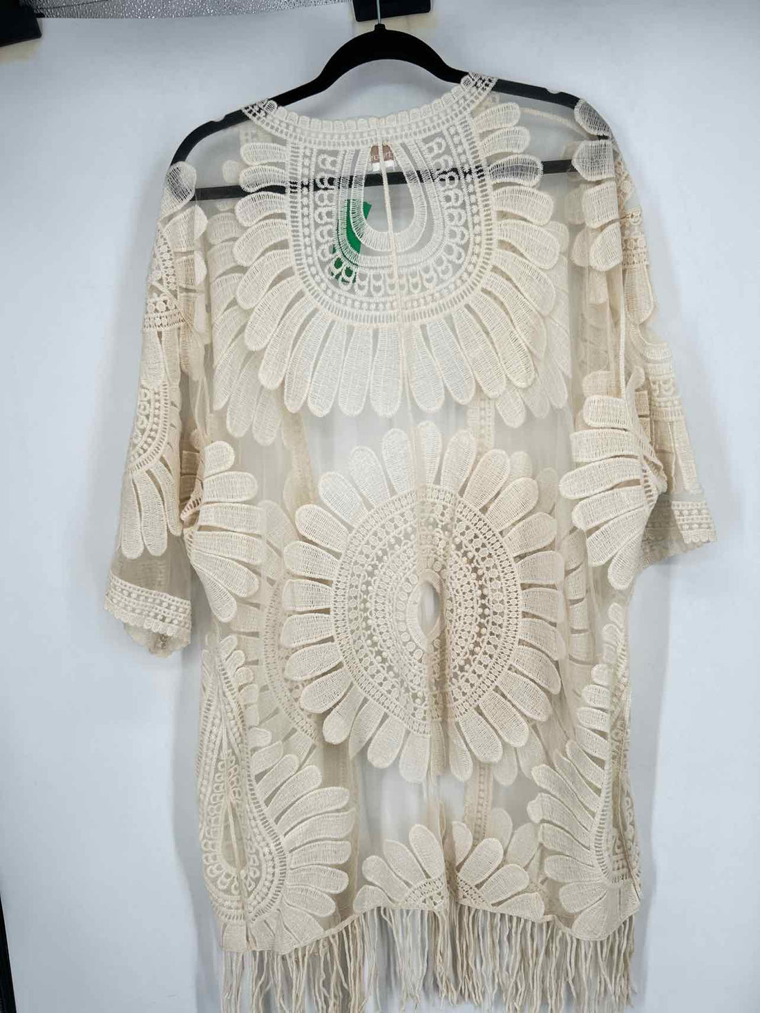 Chicos Size One Size Ivory Lace Kimono