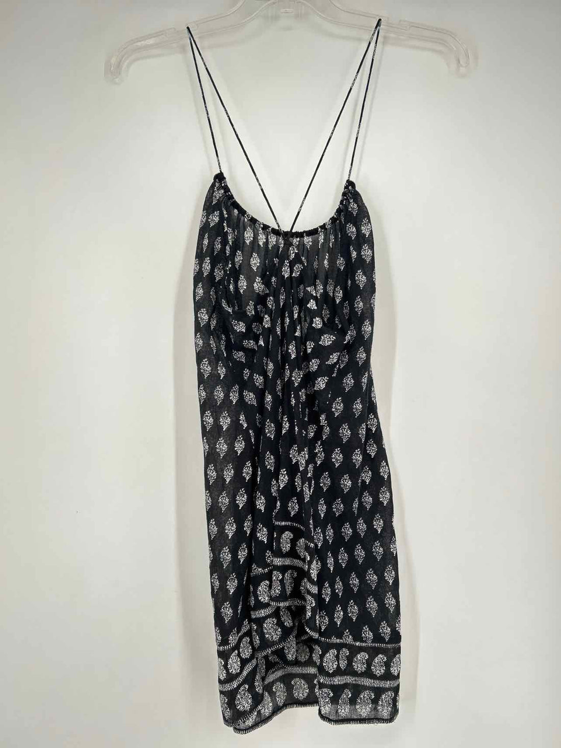 Madewell Size M Black Print Sleeveless Coverup