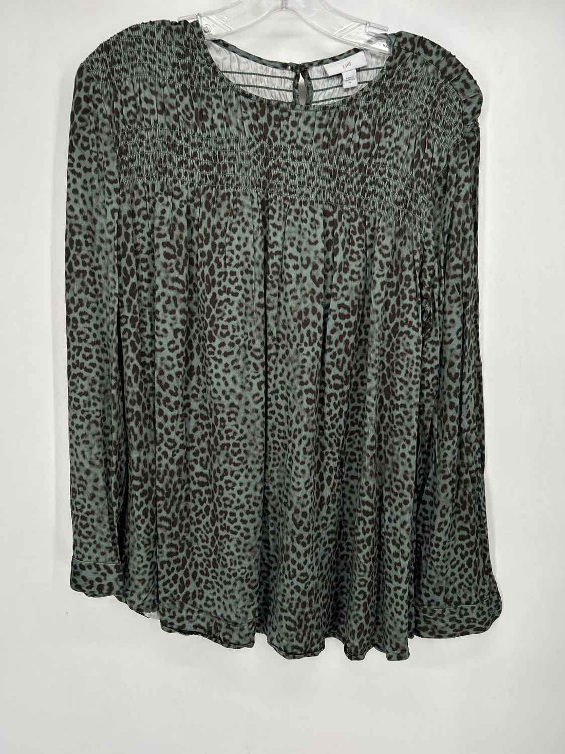 J Jill Size M Teal Leopard Long Sleeve