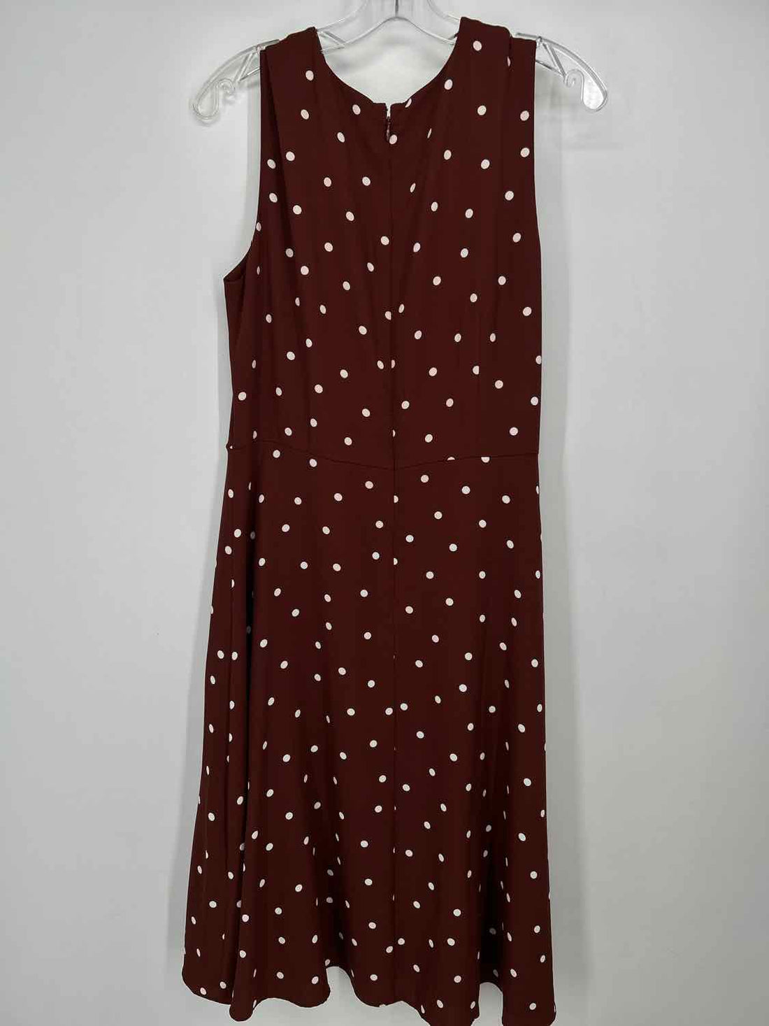 Ann Taylor Size 10 Brown & White Polkadot NWT Dress