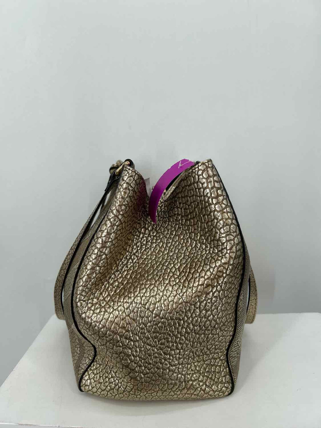 Burberry Gold Genuine Leather LUXURY