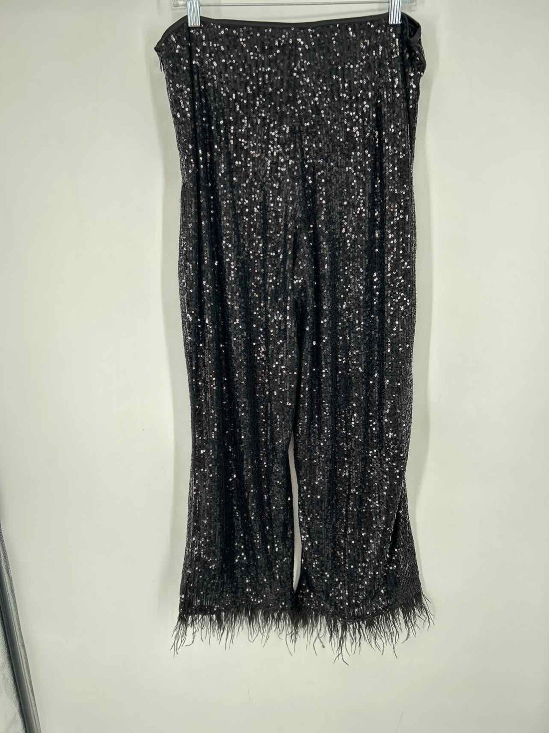 Nanette Lepore Size L Black Sequined Pants