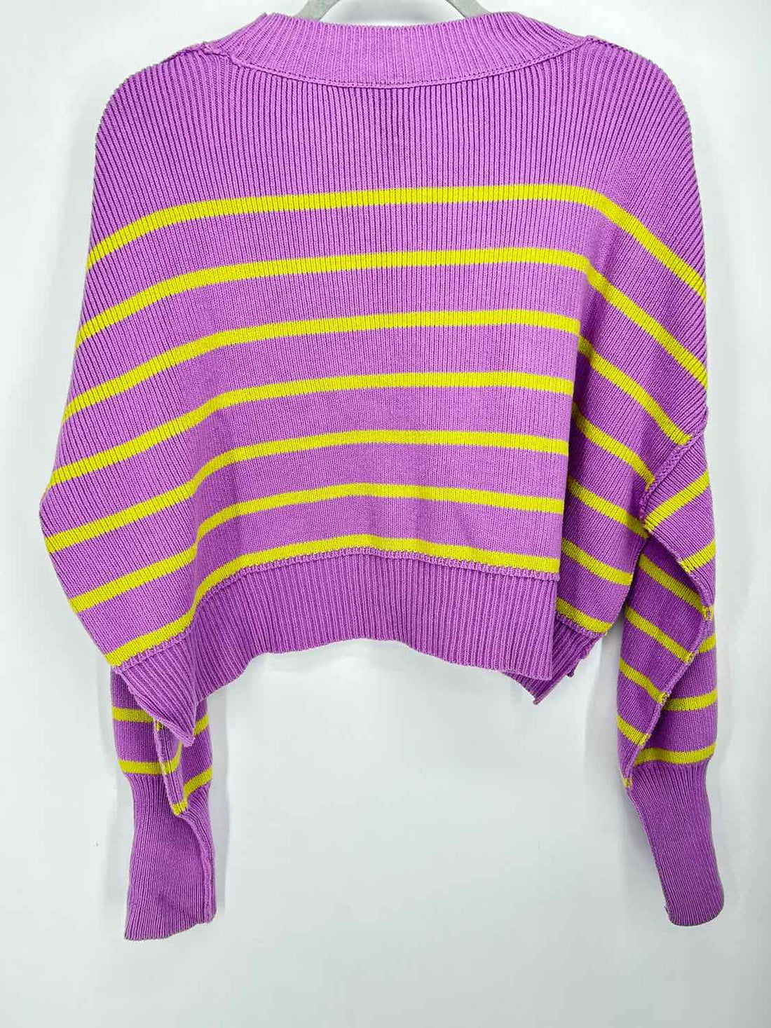 Free People Size S Purple Striped Sweater