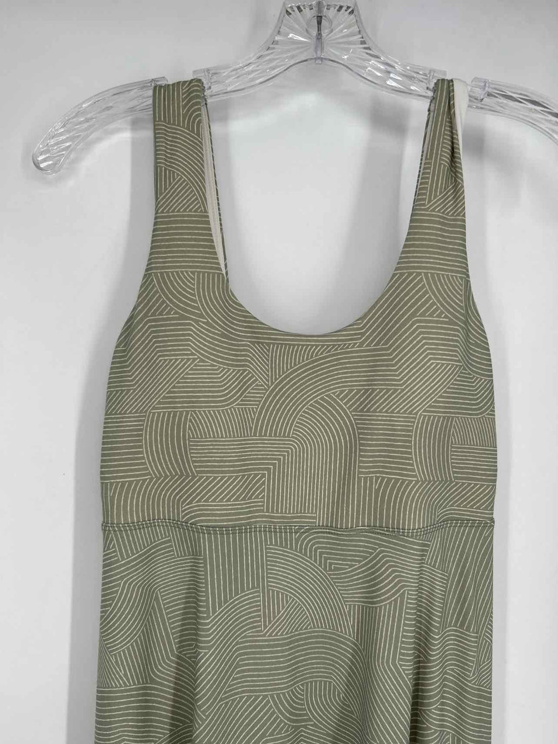 Prana Size S Green Print Sleeveless Dress