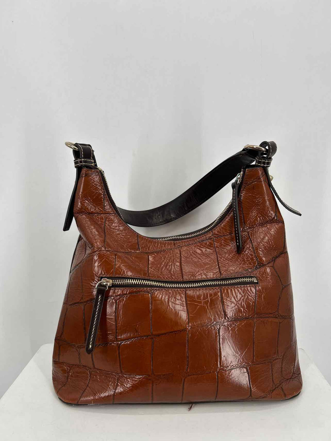 Dooney & Bourke Brown Genuine Leather Pre Owned Hobo