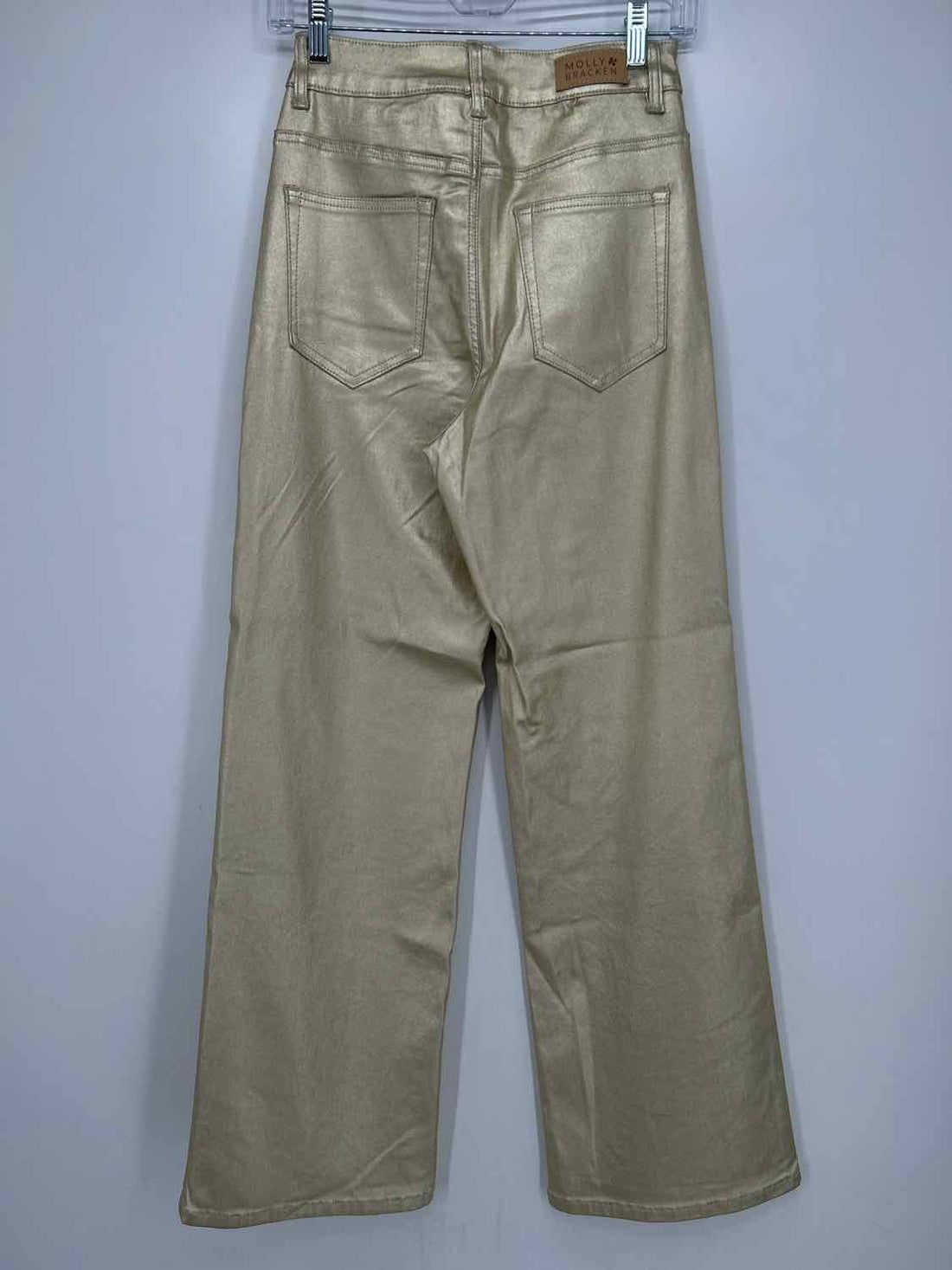 Molly Bracken Size 27 Gold Pants Wide Leg