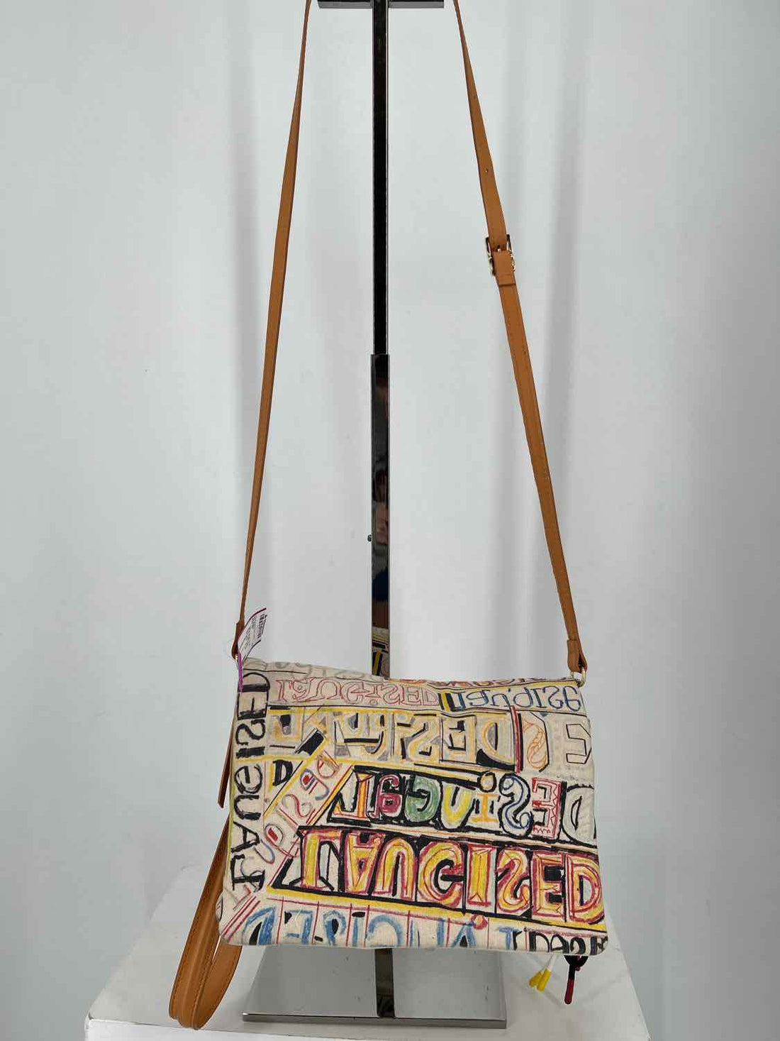 Desigual Beige Print Canvas Crossbody
