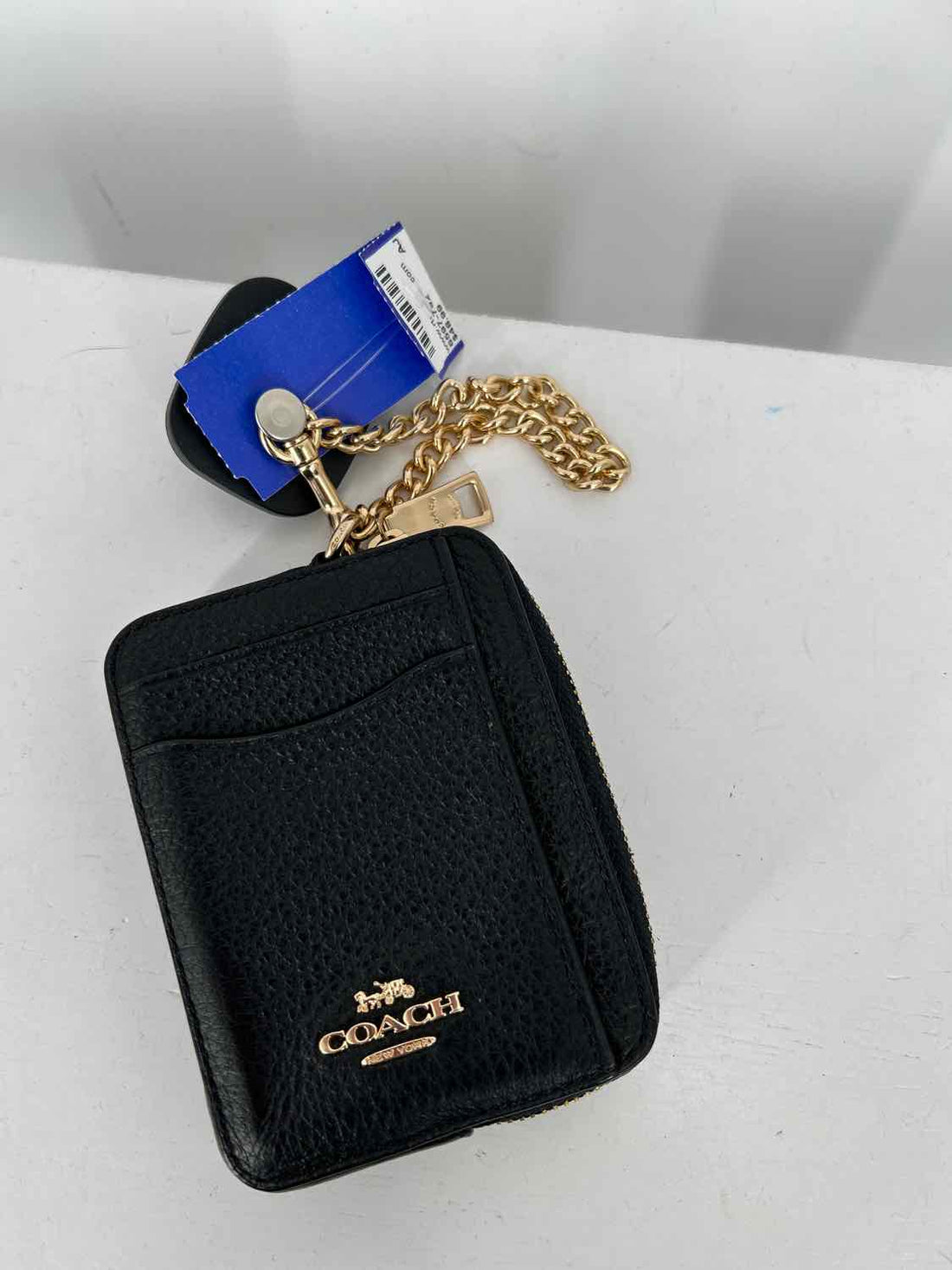 Coach Black Genuine Leather Pre Owned Wallet
