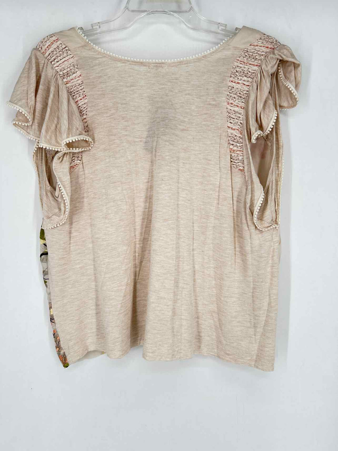 Tiny Size XL Cream Embroidered Short Sleeve