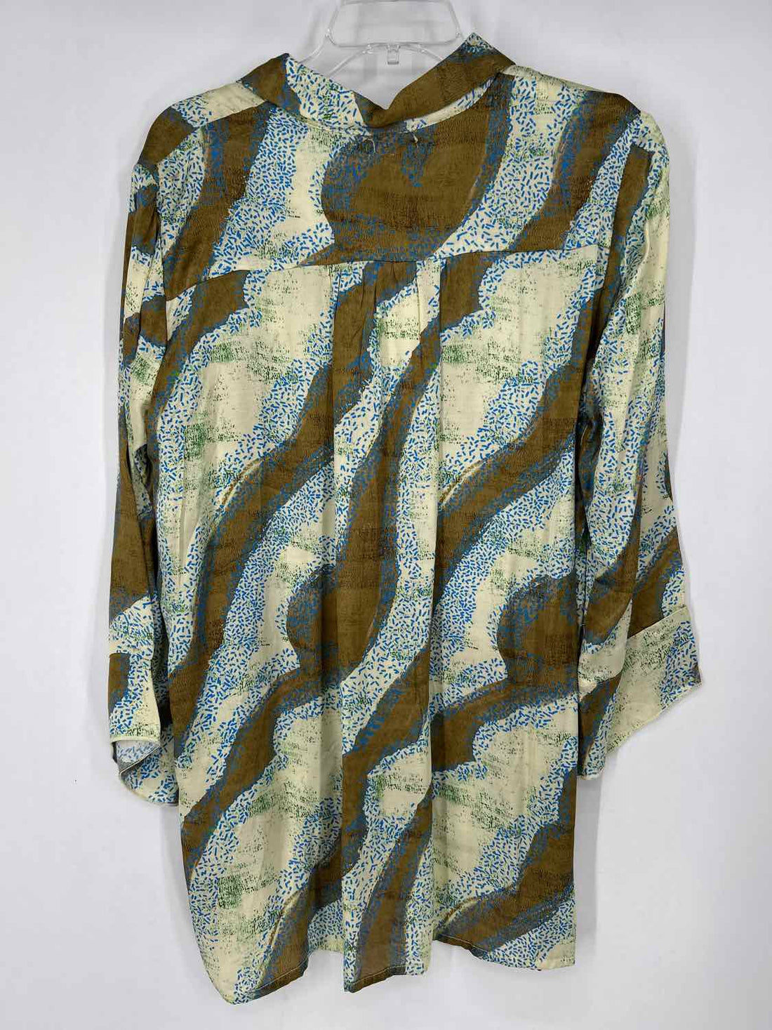 Blow Up Size L/XL Green & Blue Print NWT Long Sleeve