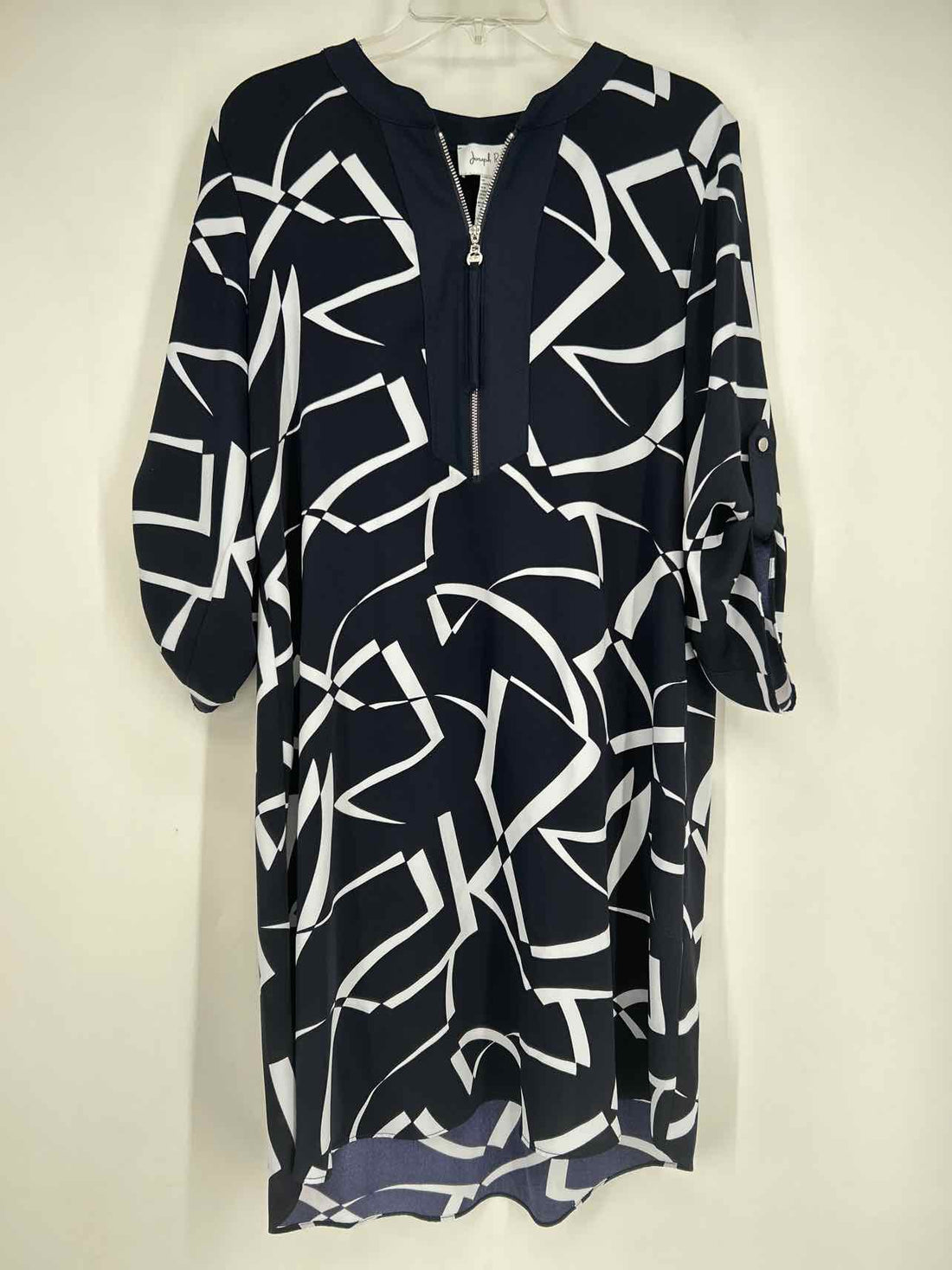 Joseph Ribkoff Size 12 Navy & White Dress