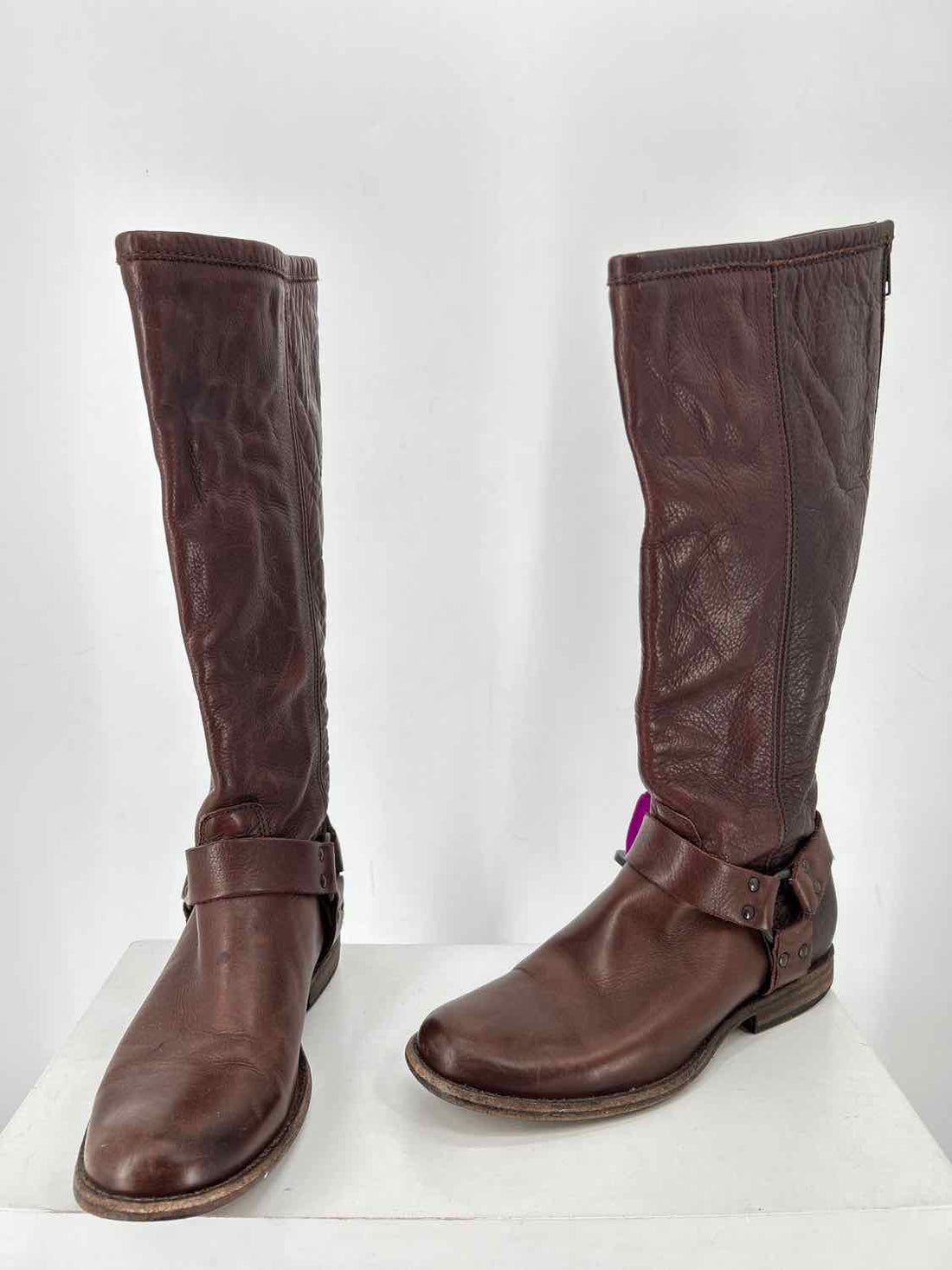Frye Women Size 8.5 Dark Brown Genuine Leather Knee-High Boot