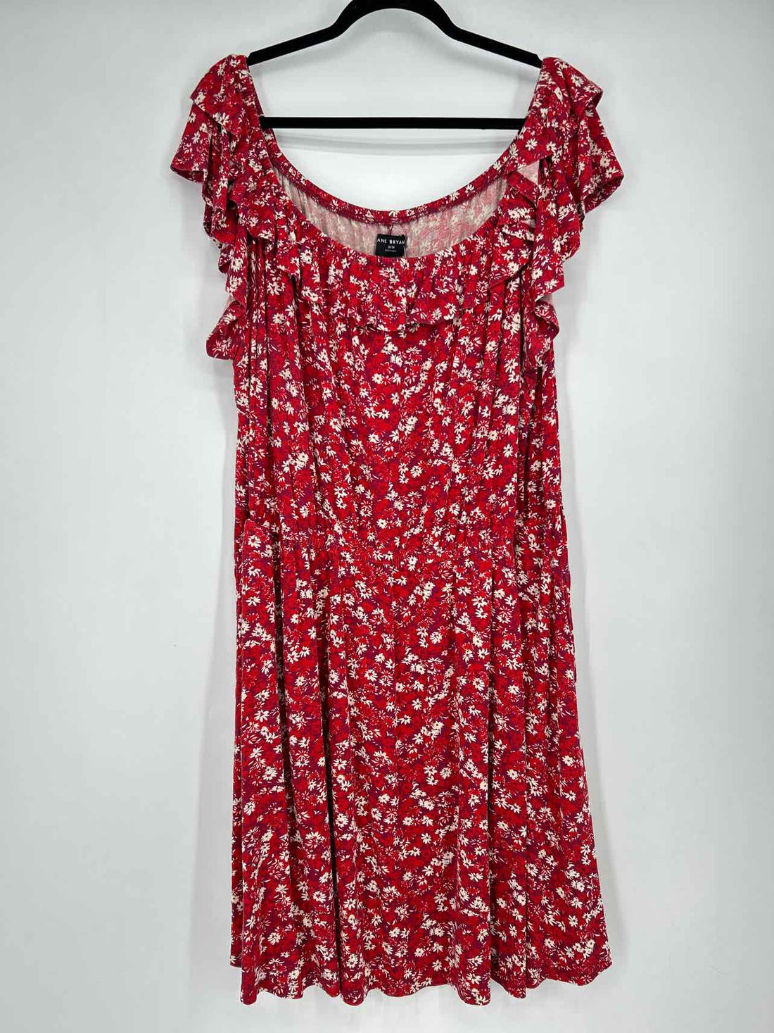 Lane Bryant Size 22/24 Purple & Red Floral Dress
