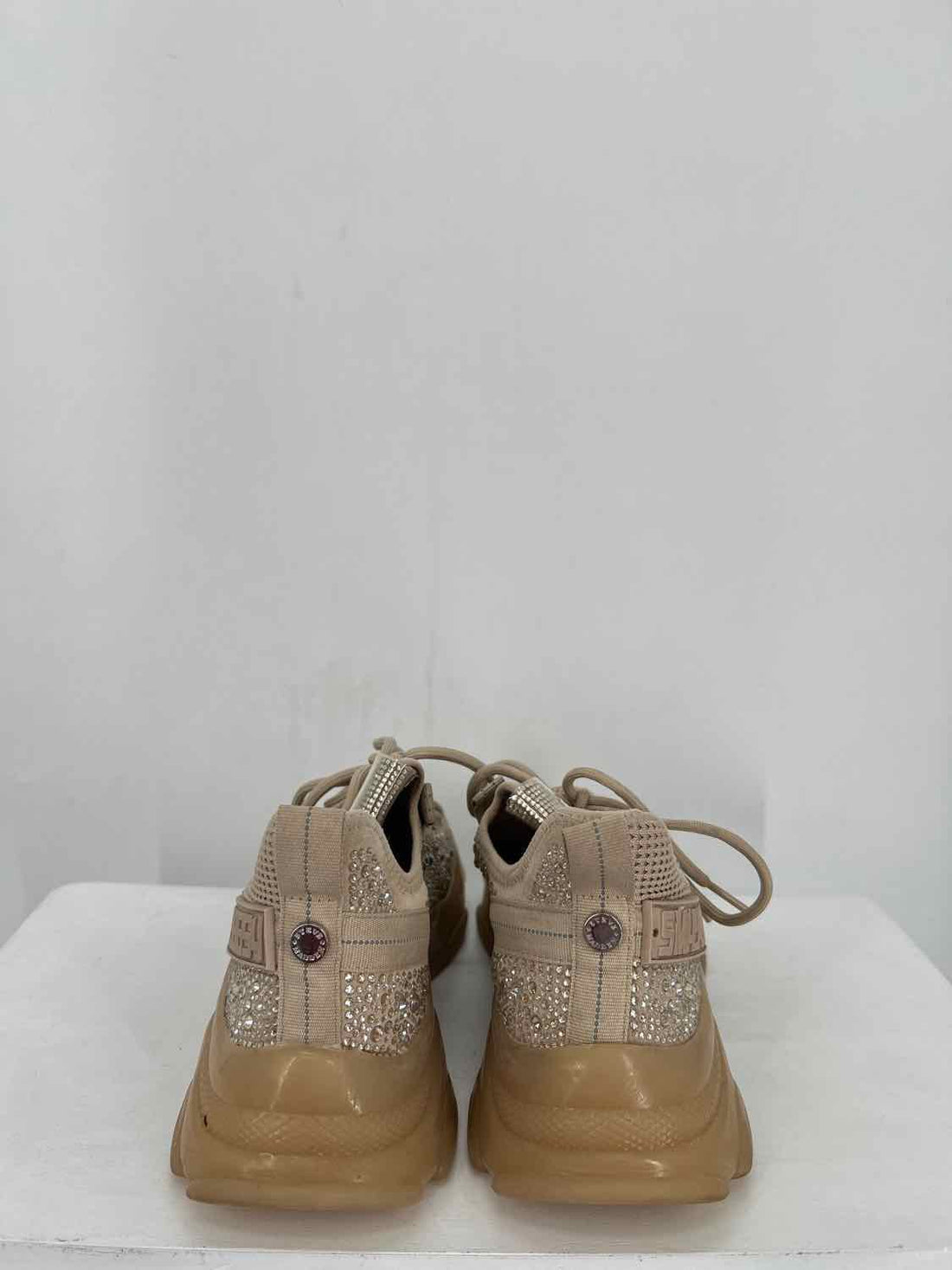Steve Madden Women Size 8.5 Tan Rhinestone Sneakers