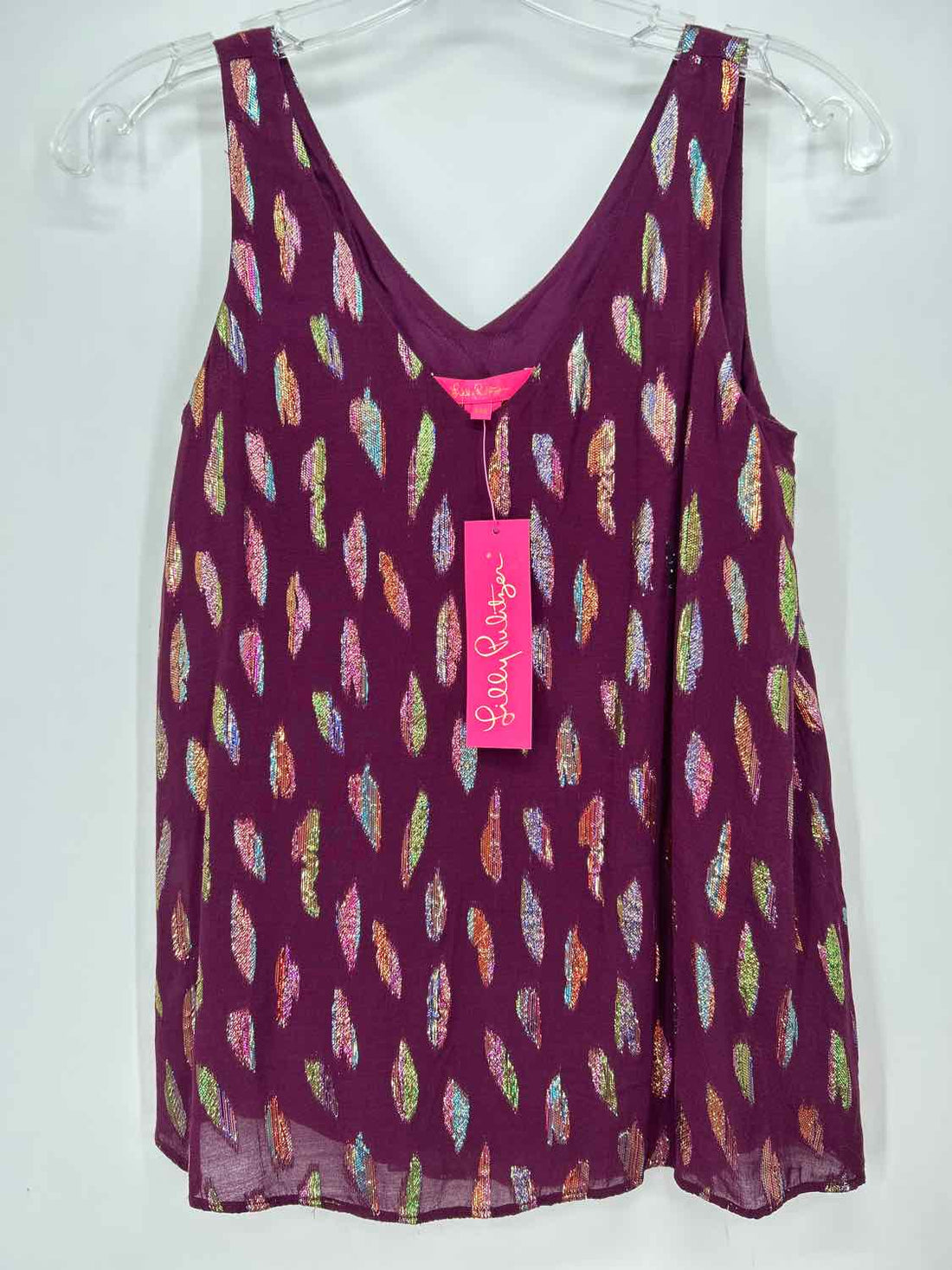 Lilly Pulitzer XXS Burgandy Shimmer NWT Lilly Pulitzer Top